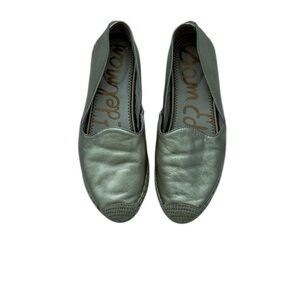 Sam Edelman Khloe Women's Slip-On Shoes Shiny Gold Espadrilles SIZE 7